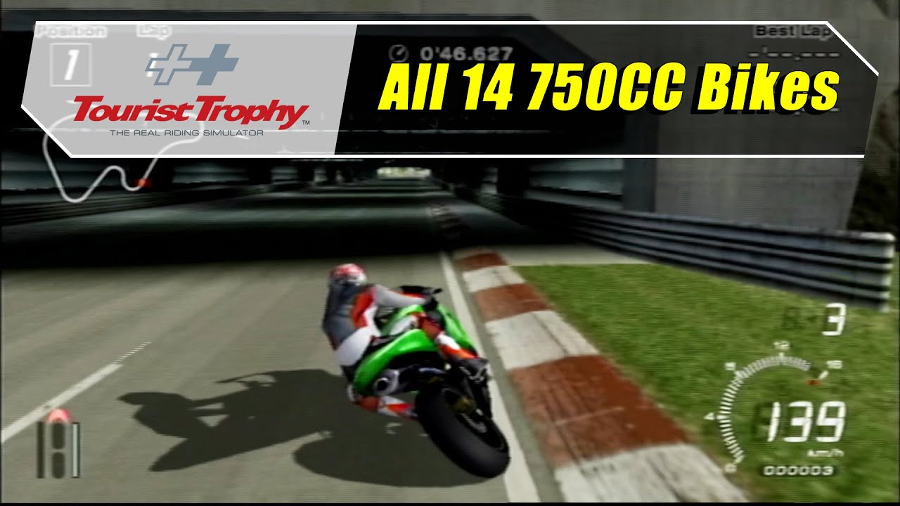 Tourist Trophy (PS2) - Driving All 14 750CC Bikes (1080@60)
