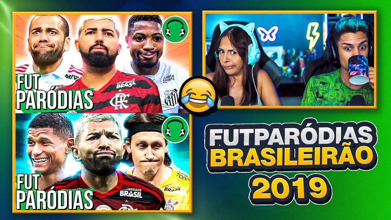 2 EM 1 | FUTPARÓDIAS - BRASILEIRÃO É SÓ ZUEIRA 2019 | [React em Casal] 🔥