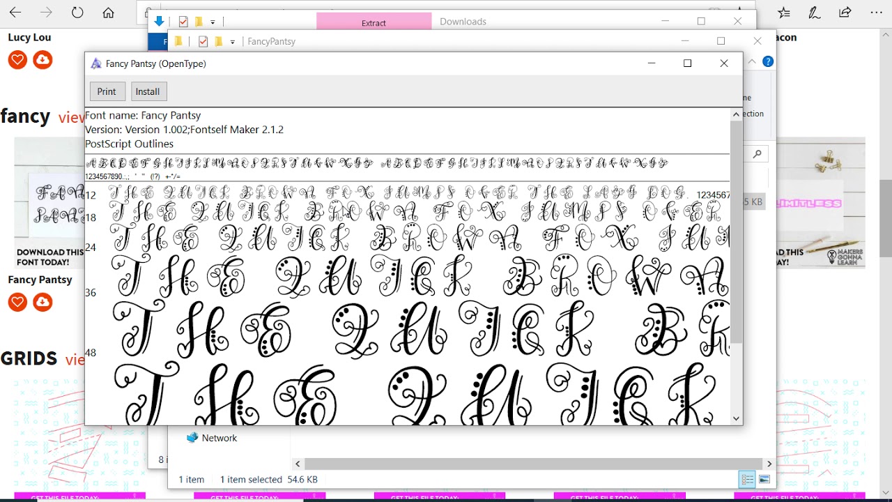 Installing fonts for Cricut Design Space on Windows 10