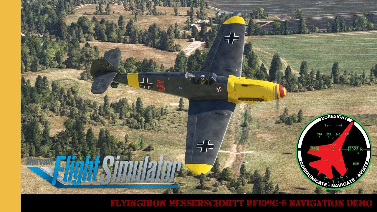 Демонстрация навигации FlyingIron Messerschmitt BF109G-6 | MSFS | Microsoft Flight Simulator