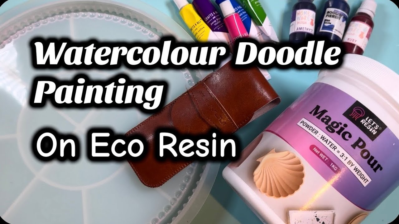 #228 Eco Resin Watercolour painted Tray