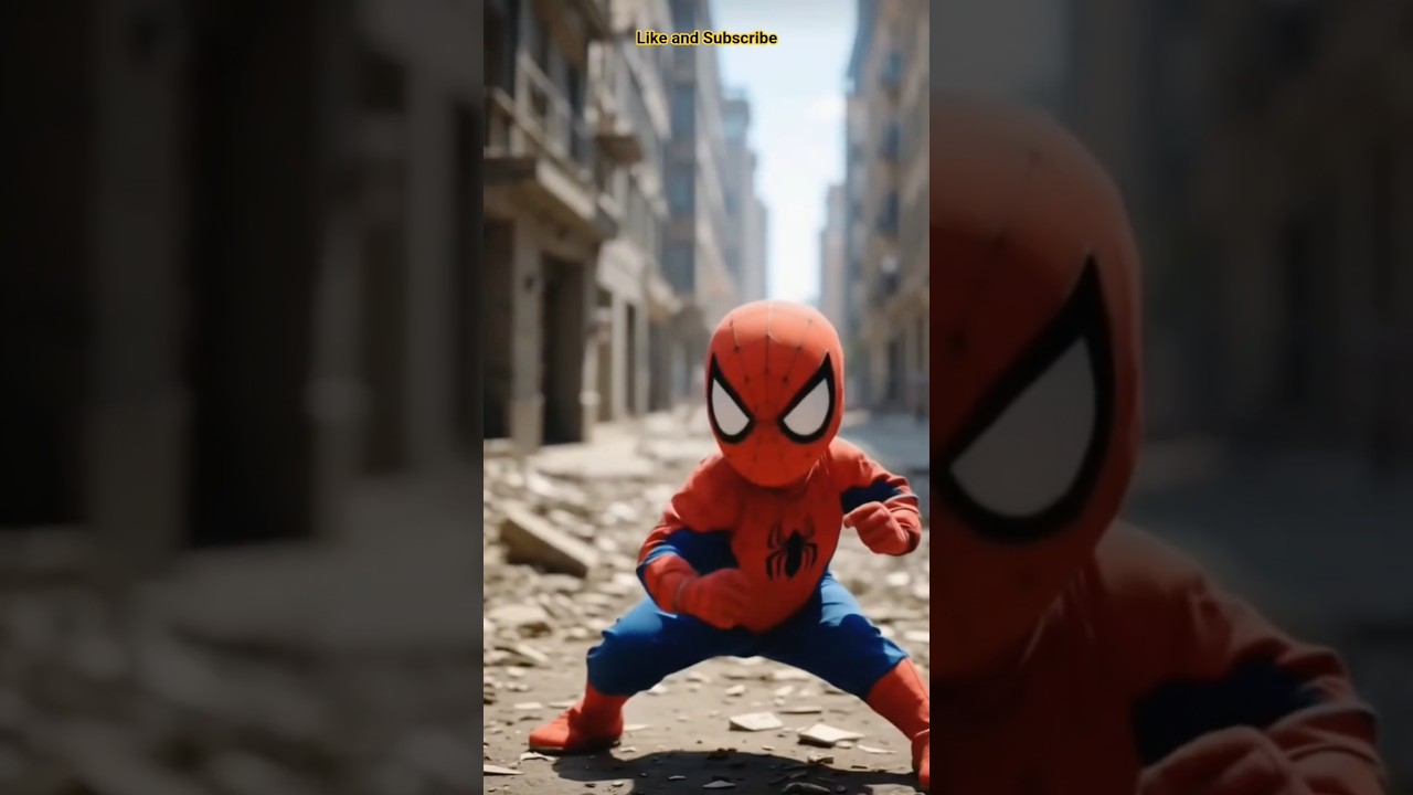 The World Needed Hero, It Got spiderman | The kitten faces the dangerous robot to save the city