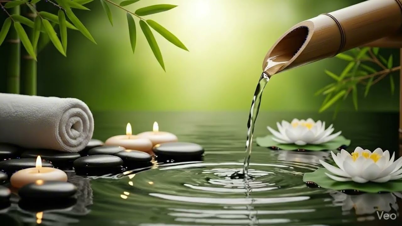 31 ☀️ Gentle Bamboo Stream & Peaceful Piano 💦Relaxing Morning Music, Mindfulness, Positivity & Focus