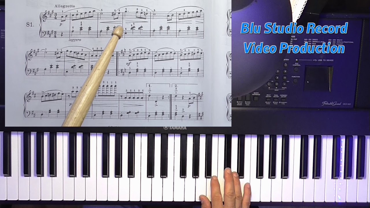 [91] Lezioni di pianoforte - School of piano - Piano lesson - Beyer es. 81 - Versione free youtube
