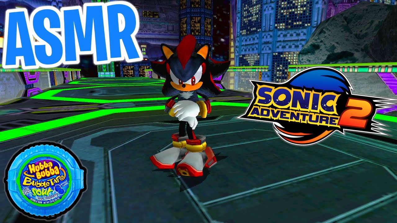 ASMR Gaming 😴 Sonic Adventure 2 Relaxing Gum Chewing 🎮🎧 Controller Sounds + Whispering 💤