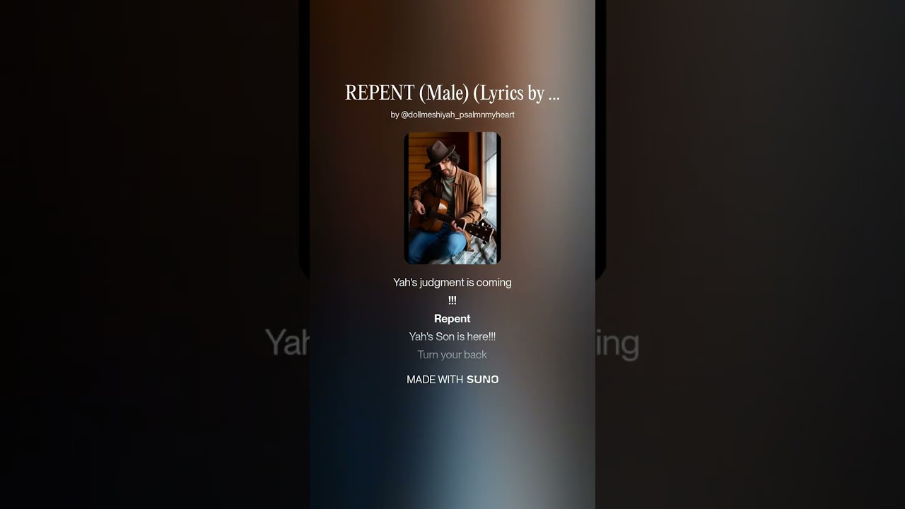 REPENT. YAH'S KINGDOM IS COMING  -   Male Lyrics by Yir K 