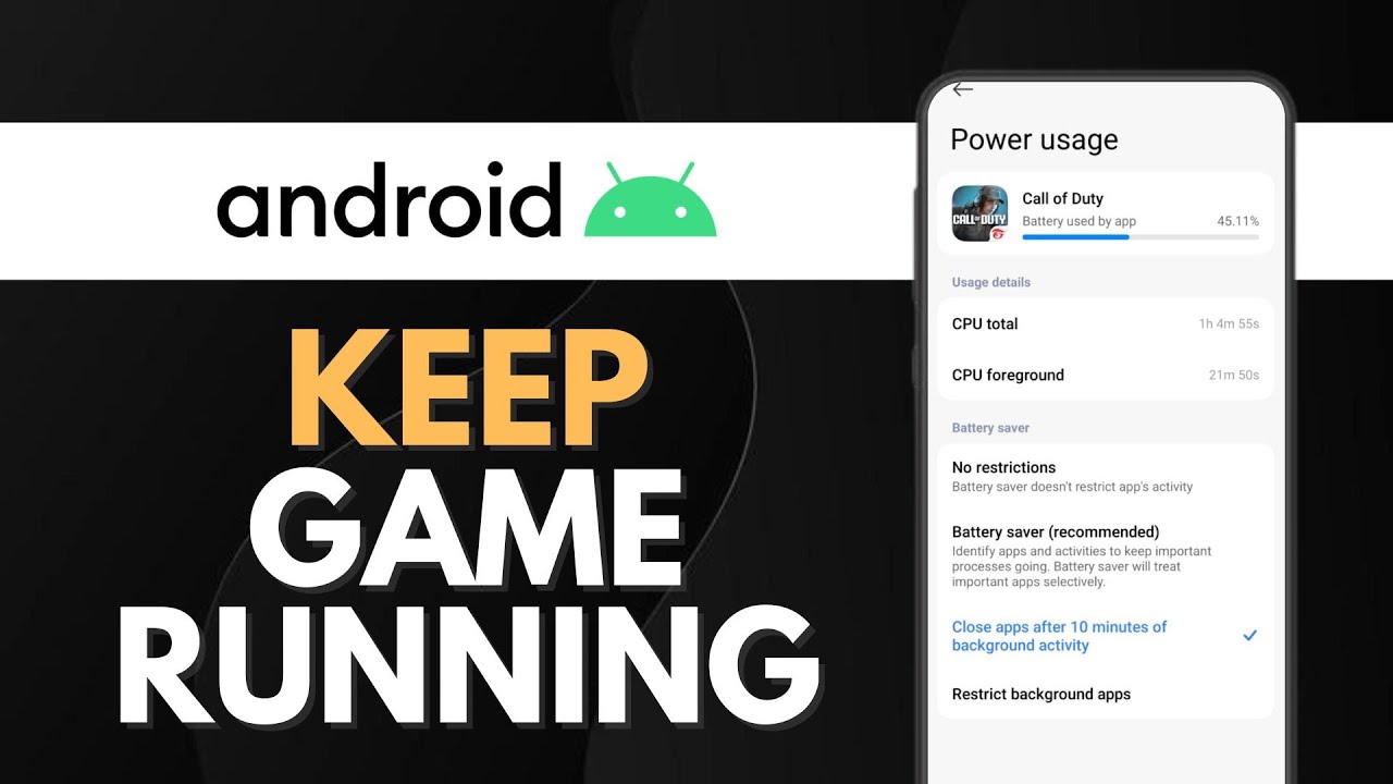 Как оставить игру работать в фоновом режиме на Android (простой способ)