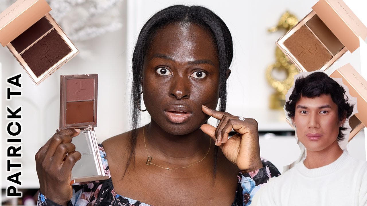 Dark Skin Woman Tries Patrick Ta Major Sculpt Cream Contour & Powder Bronzer 😱 | Ohemaa