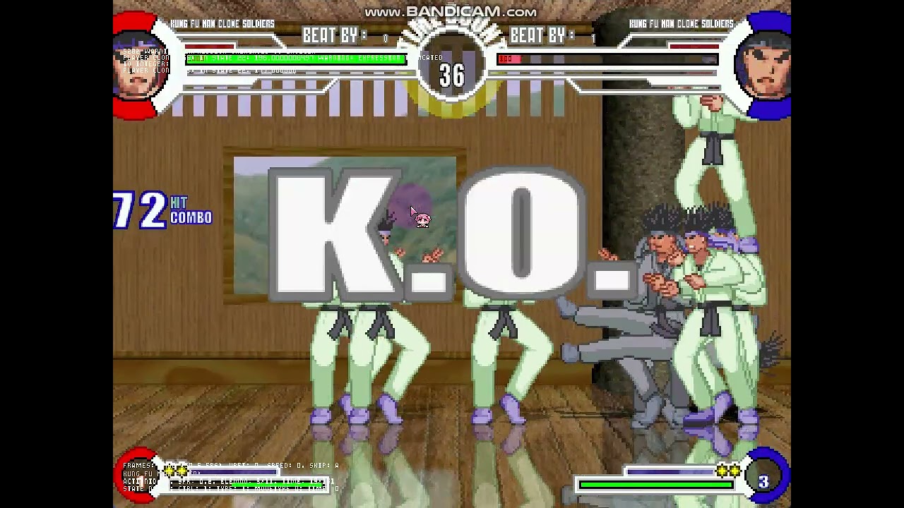 [WinMUGEN] Kung Fu Clone Soldiers (Clones edit of KFM) showcase battle