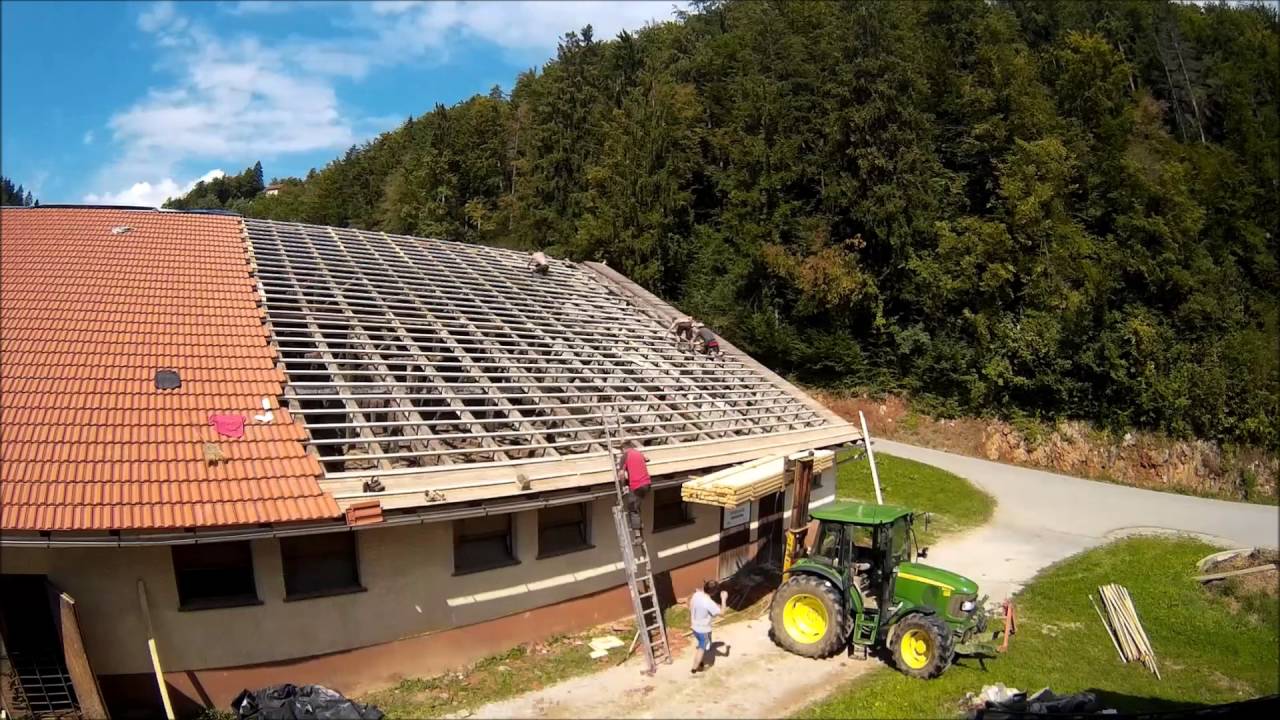 menjava strešnikov na hlevu pri perpanku