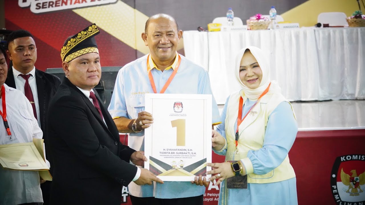 Nomor Urut 1 Untuk Pasangan SATRIA (Syah Afandin - Tiorita Br Surbakti) Pilkada Langkat 2024