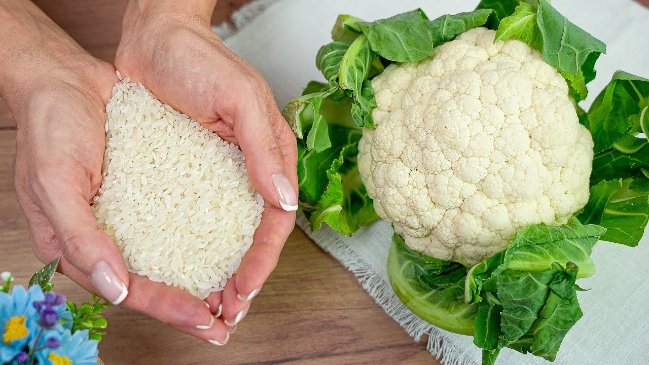 Ich habe noch nie so leckeren Blumenkohl mit Reis gegessen! Einfaches Abendessen Rezept!