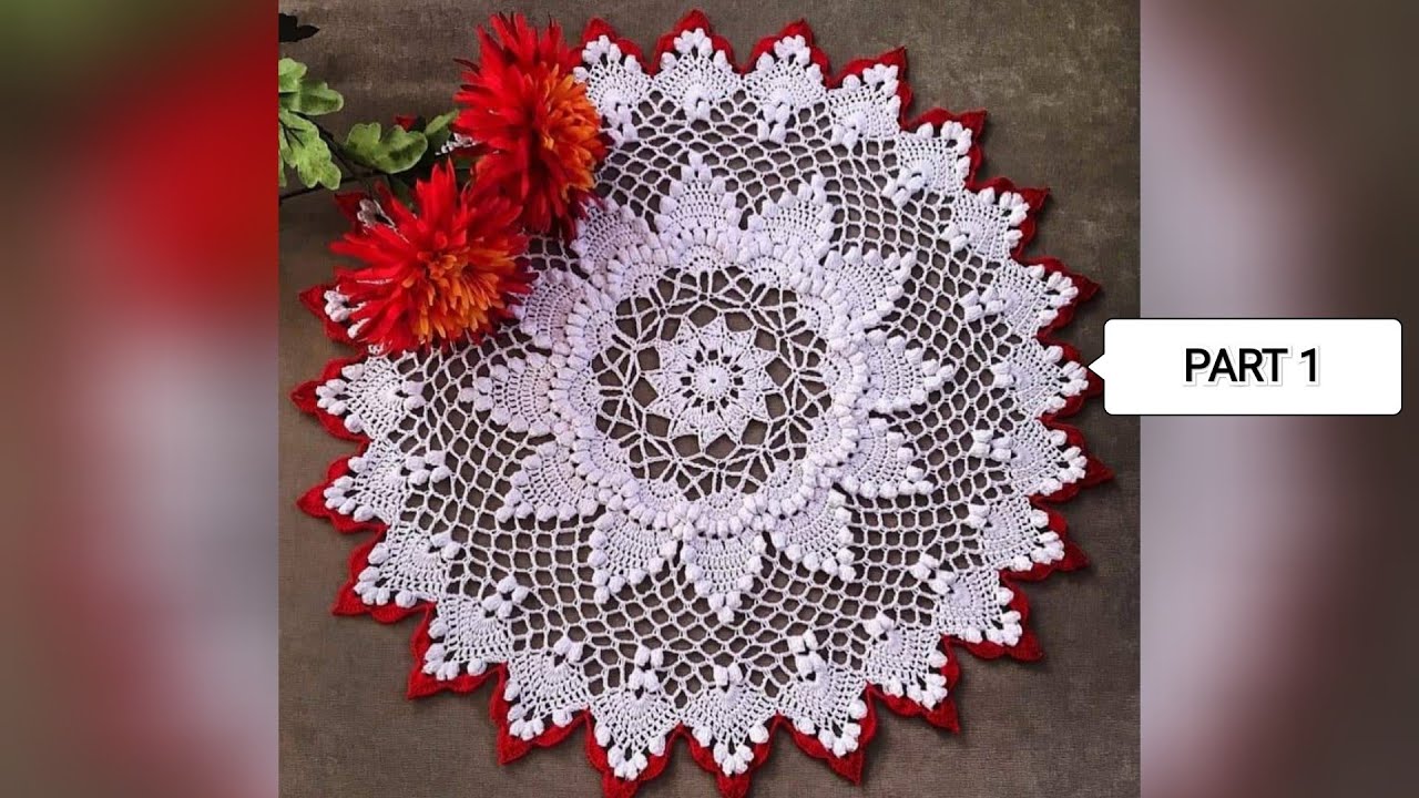 Biggest Mandala /Doily/Crosia Rumal/Table cover/ पायदान की नई डिजाइन हिंदी मे with english subtitles