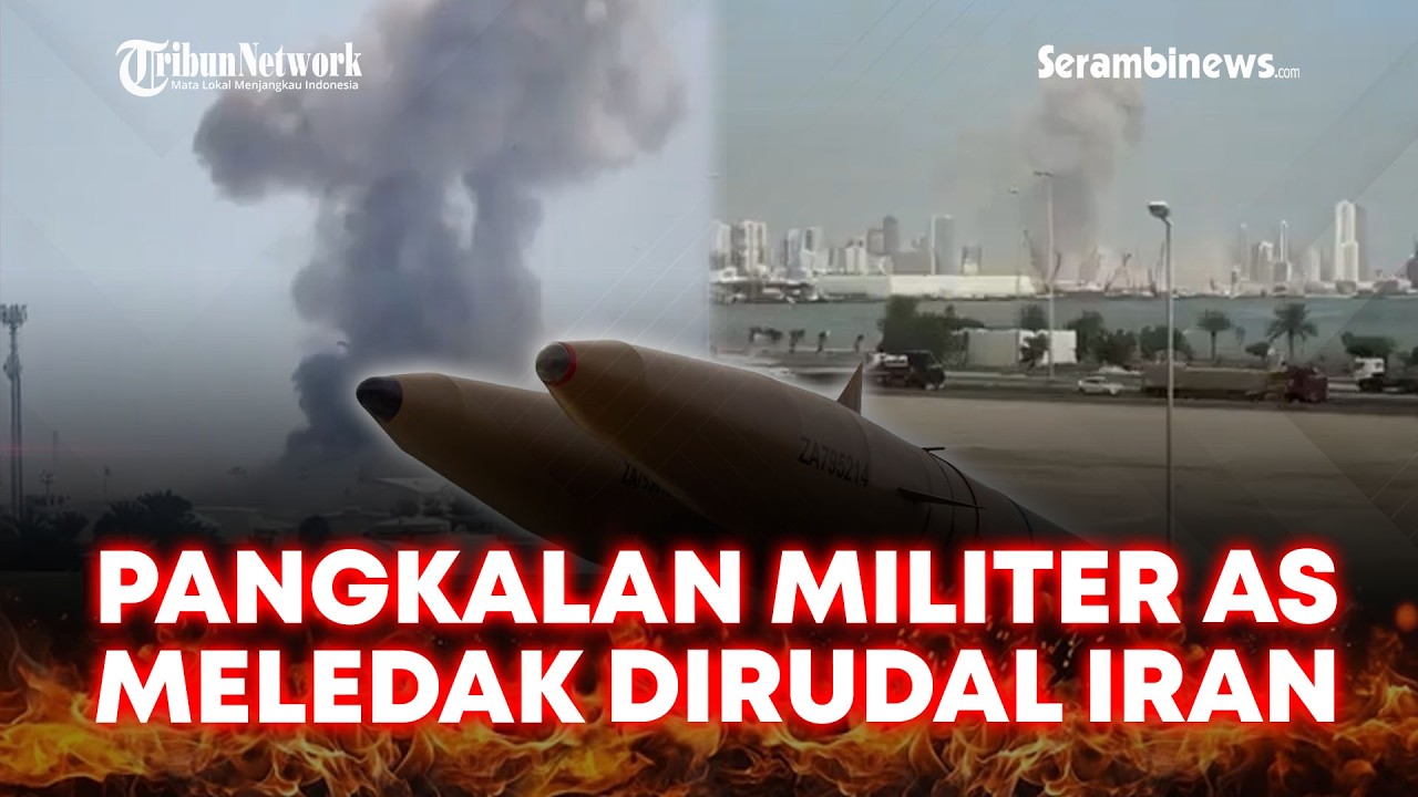 🔴 Penampakan Pangkalan Militer AS di Timur Tengah Meledak Dirudal Iran