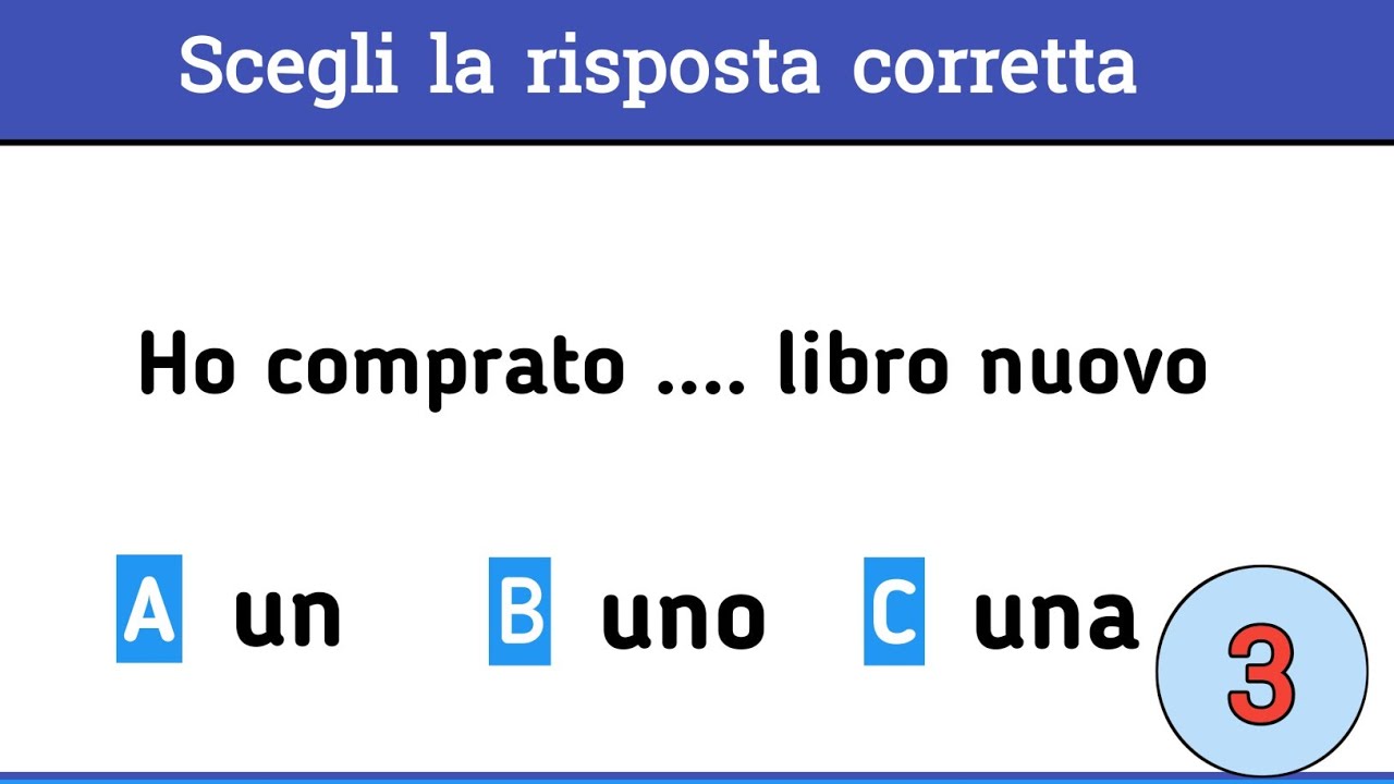 Italian quiz #350/Italiano per stranieri/Level A1/Gli articoli