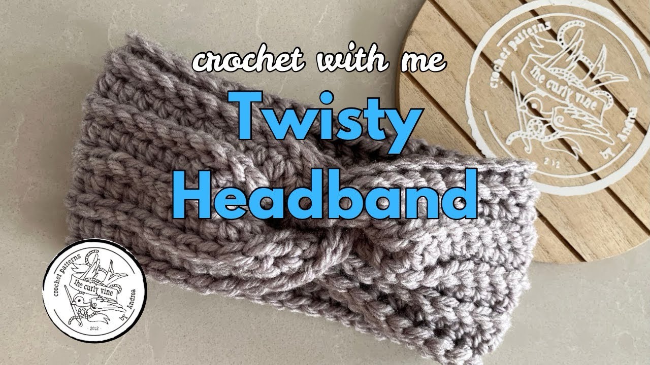 Twisty Headband - Crochet Tutorial - Soft music no talking 