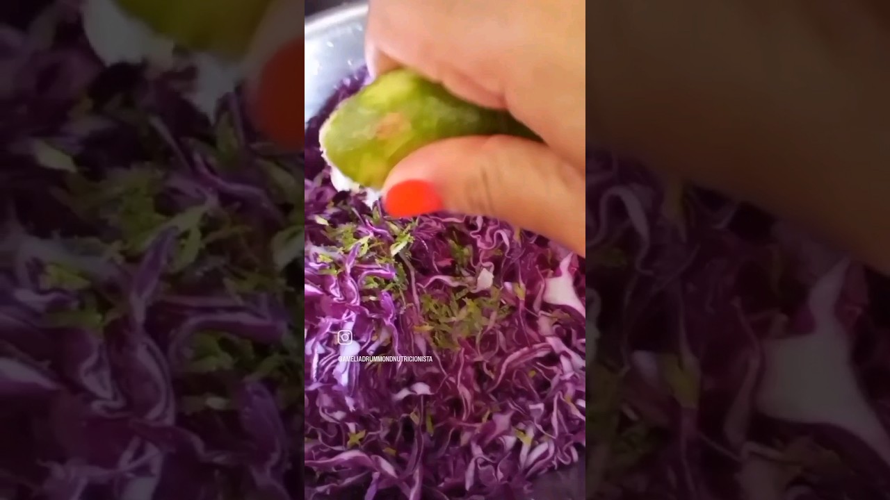 Salada De Repolho Roxo Rica Em Antioxidantes 💜 Comida De Verdade Para TURBINAR A SUA SA&Uacute;DE! 💜