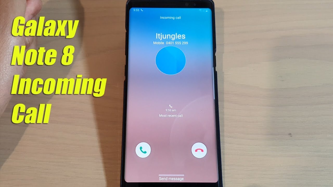 Galaxy Note 8 Incoming Call With Original Over The Horizon Ringtone