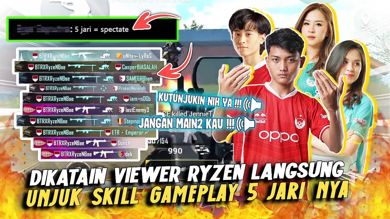 RYZEN UNJUK SKILL GAMEPLAY 5 JARI NYA !!! REFLEK DAN MOVEMENT NYA MAKIN GILA !!! | Ryzen Gaming