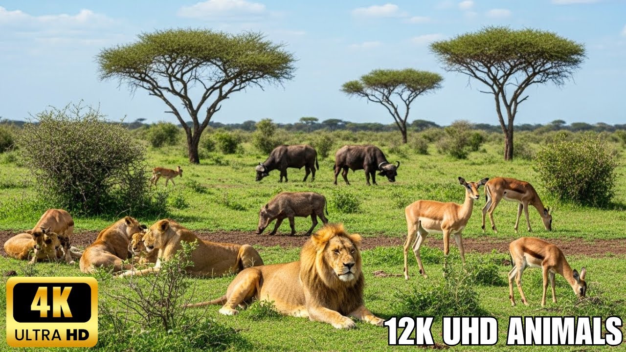 Relaxing 4K Forest Animals – Peaceful Sounds to Unwind and De-stress | 4K African Wildlife