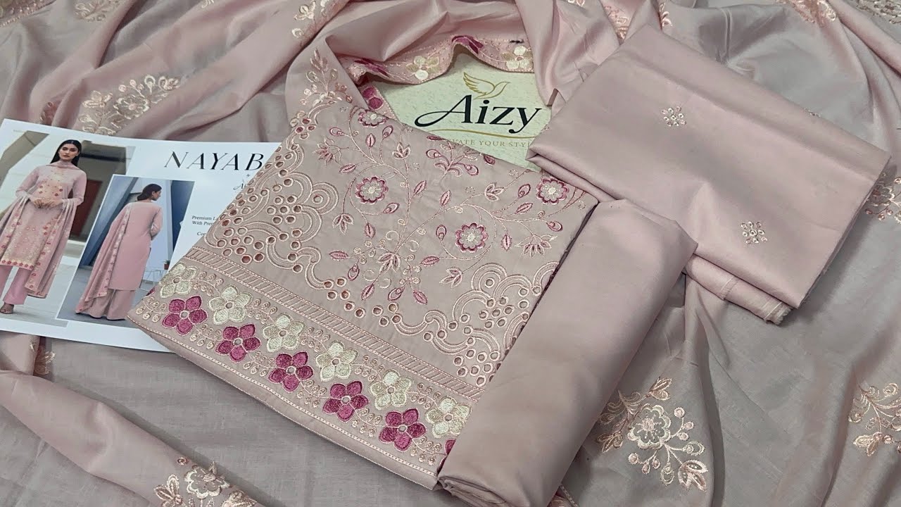 Aizy Eid Collection 😍 Lexury Lawn Embroidered Wuth Embroidered Lawn Duppata Super Wholesale Rate