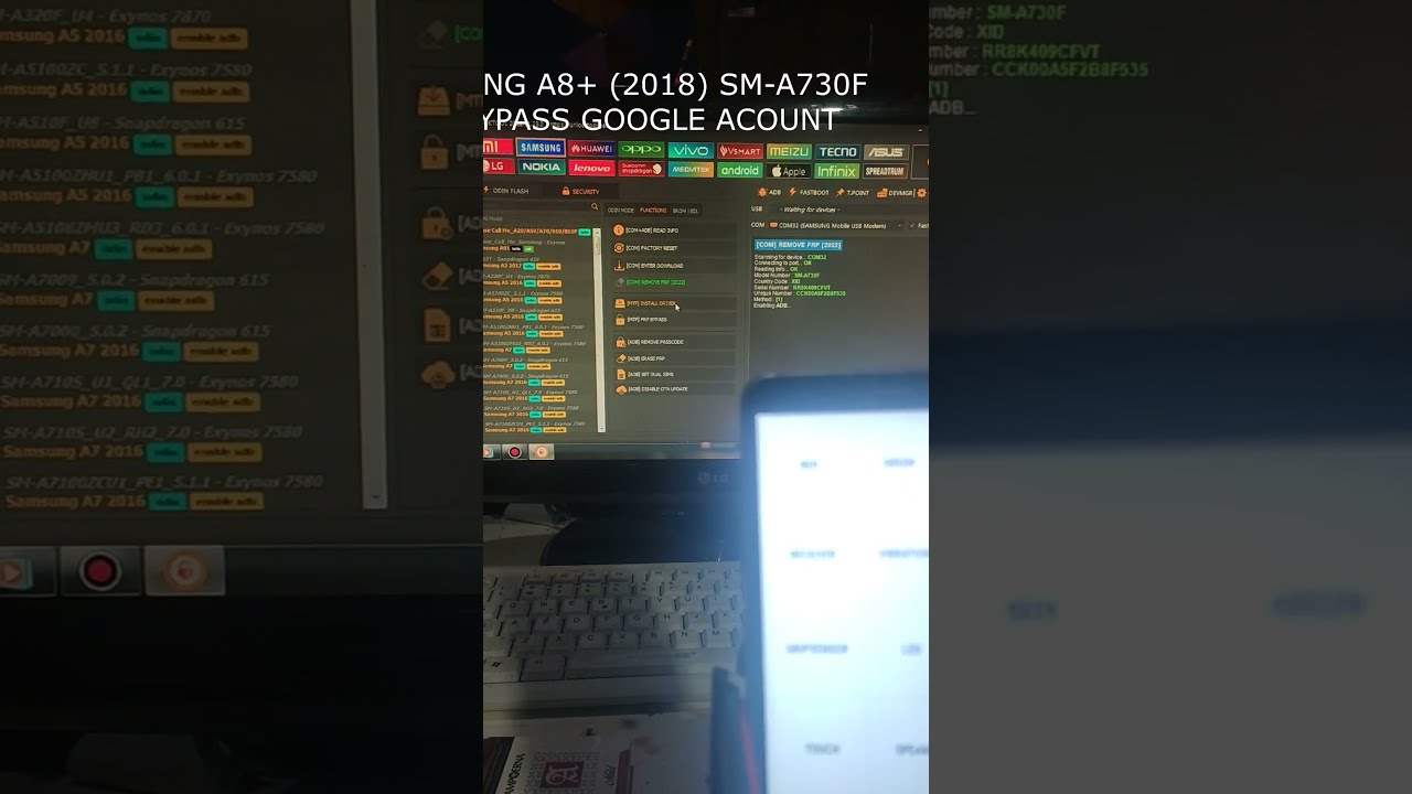 SAMSUNG A8+ BYPASS FRP