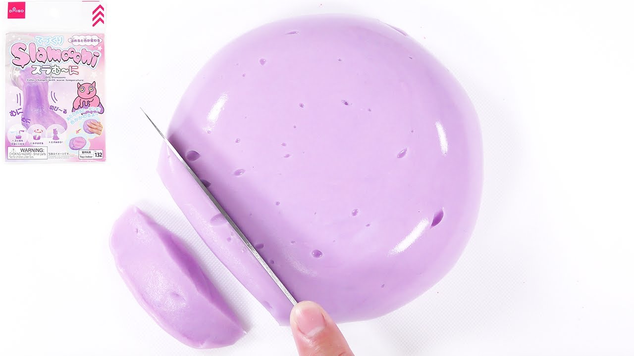 【DIY】ダイソーのスラむーに１０個使って巨大スライム作ってみたら切る音が最高すぎた！！【slime ASMR】