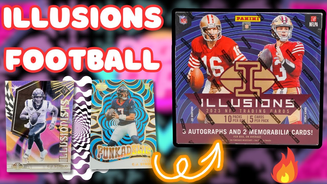 BIG HITS! 2023 Illusions Football Hobby Box Review!