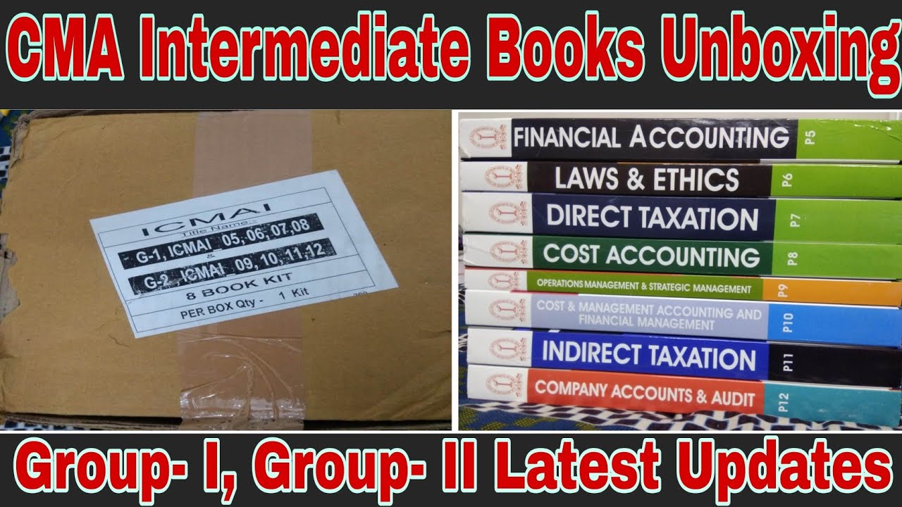 CMA Intermediate Books Unboxing | Both Group | CMA Intermediate Study Material | Manish Prasad