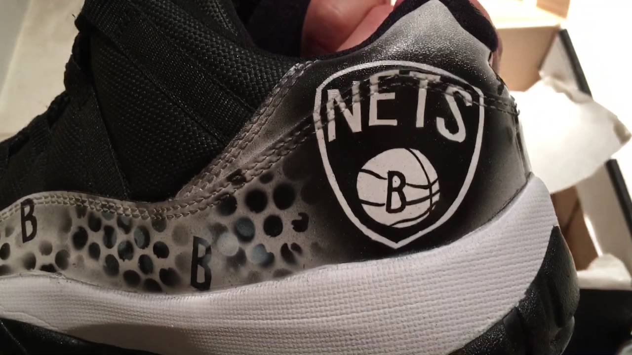 Air Jordan 11 custom Brooklyn Nets signed 2016