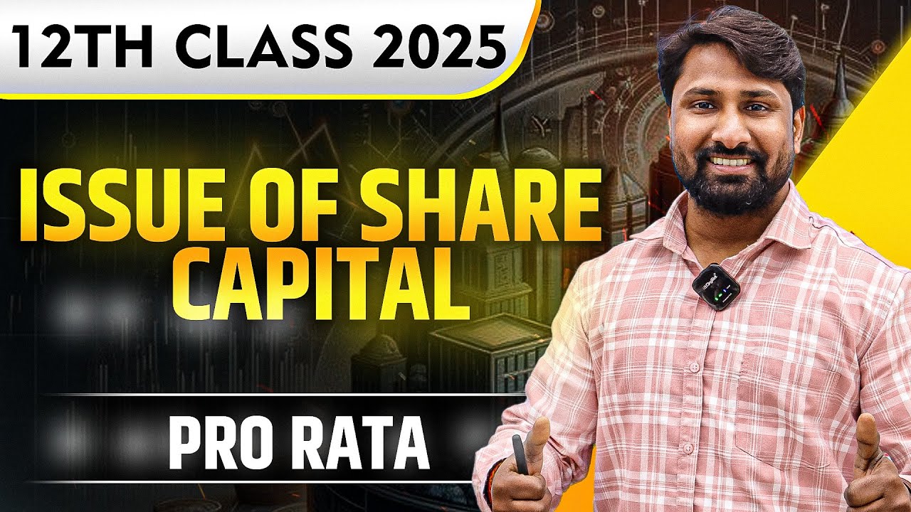 Issue of share capital | Pro rata | Company Account | Ram Verma Accountancy