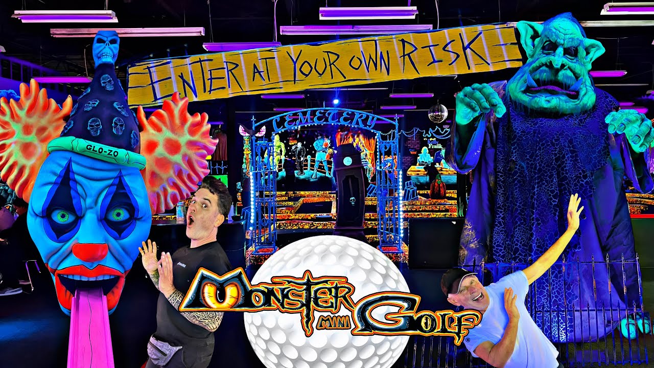 MONSTERS Mayhem Mini Golf & 20ft TROLLS!