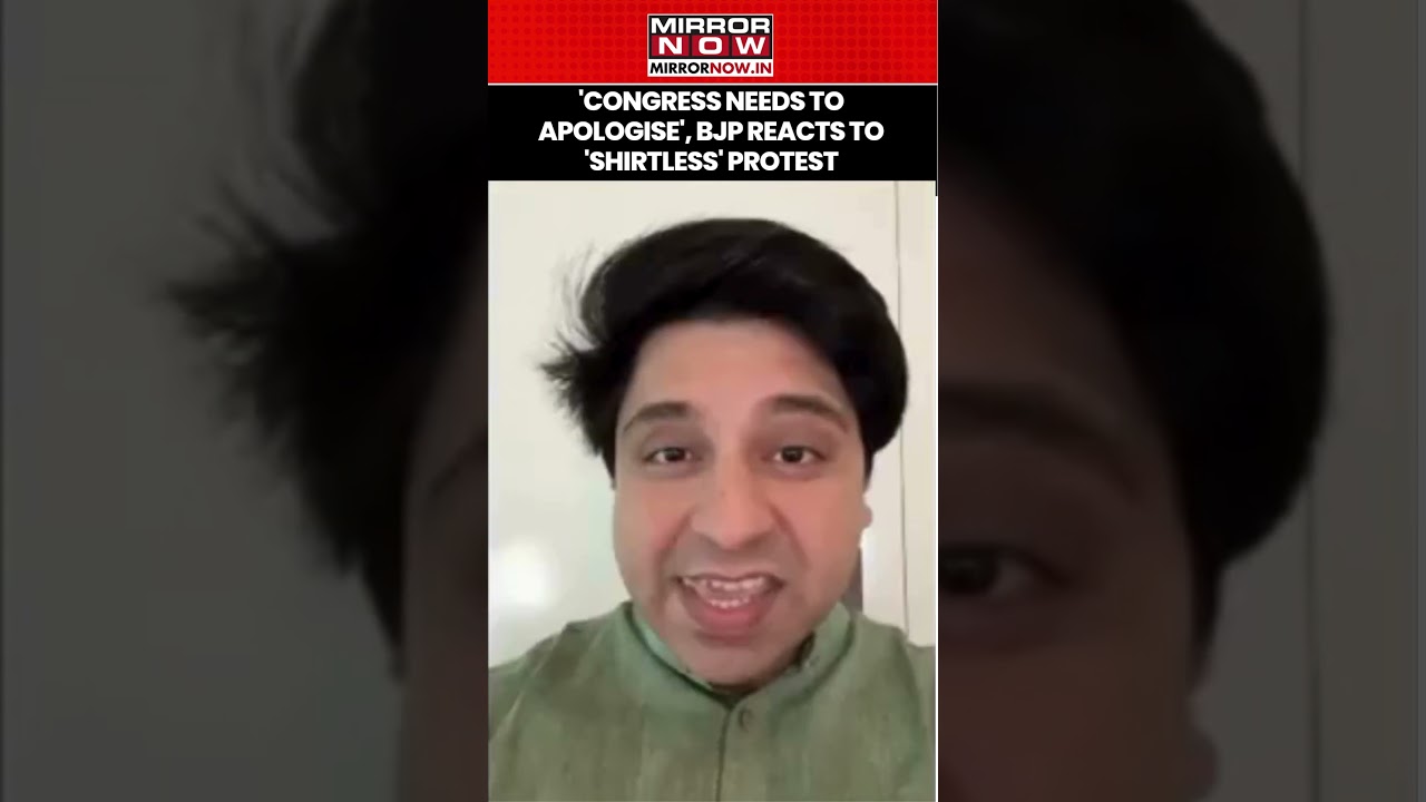 BJP Slams Youth Congress For Shirtless Protest At AI Summit, Calls Them Characterless #shorts