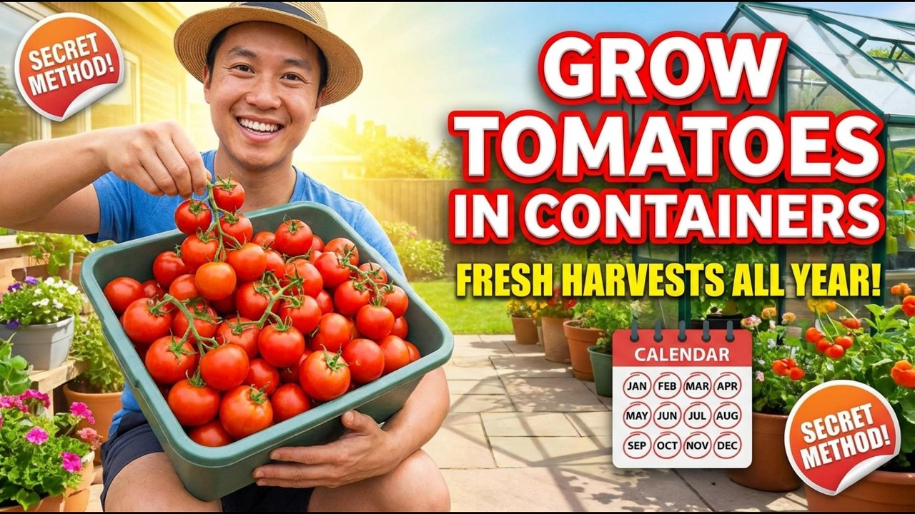 🍅 Grow Tomatoes in Containers for Fresh Harvests All Year!