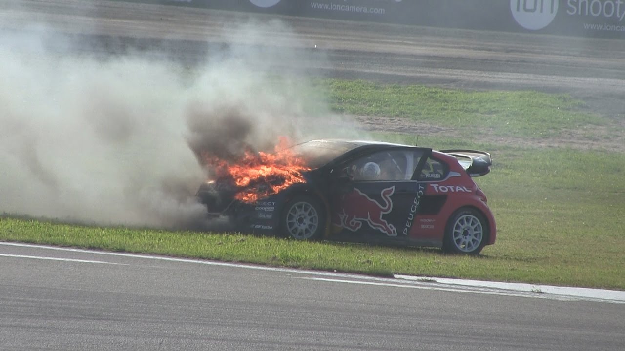 World Rallycross 2016 Hockenheim Timmy Hansen FIRE - Reupload
