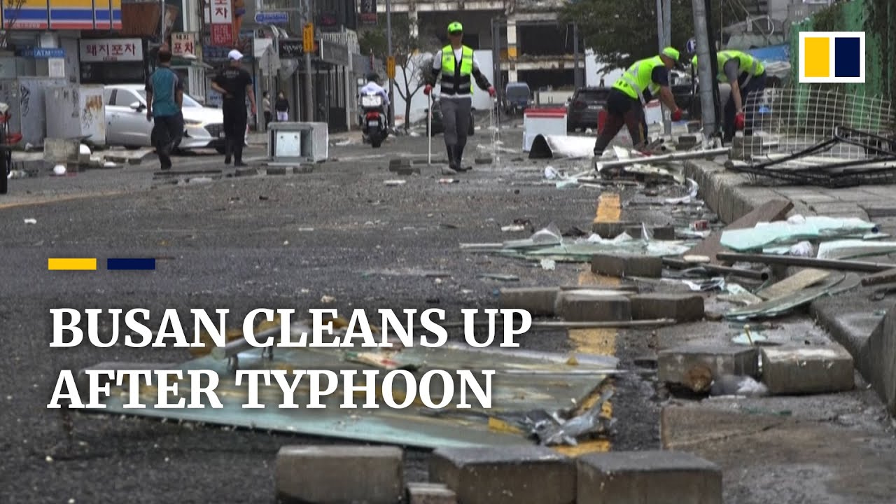 Clean-up efforts under way after deadly Typhoon Hinnamnor lashes South Korea