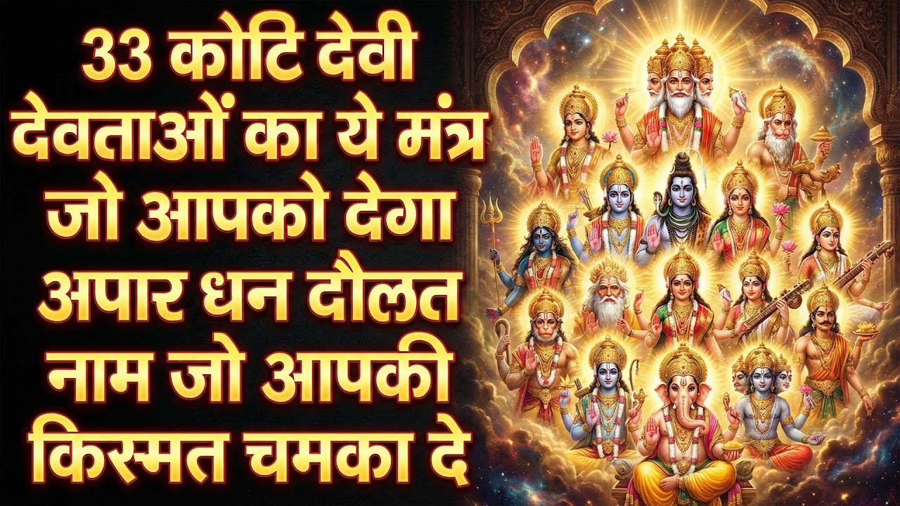 33 कोटि देवी,देवताओं का ये मंत्र , जो आपको देगा अपार धन दौलत, नाम जो आपकी किस्मत चमका दे