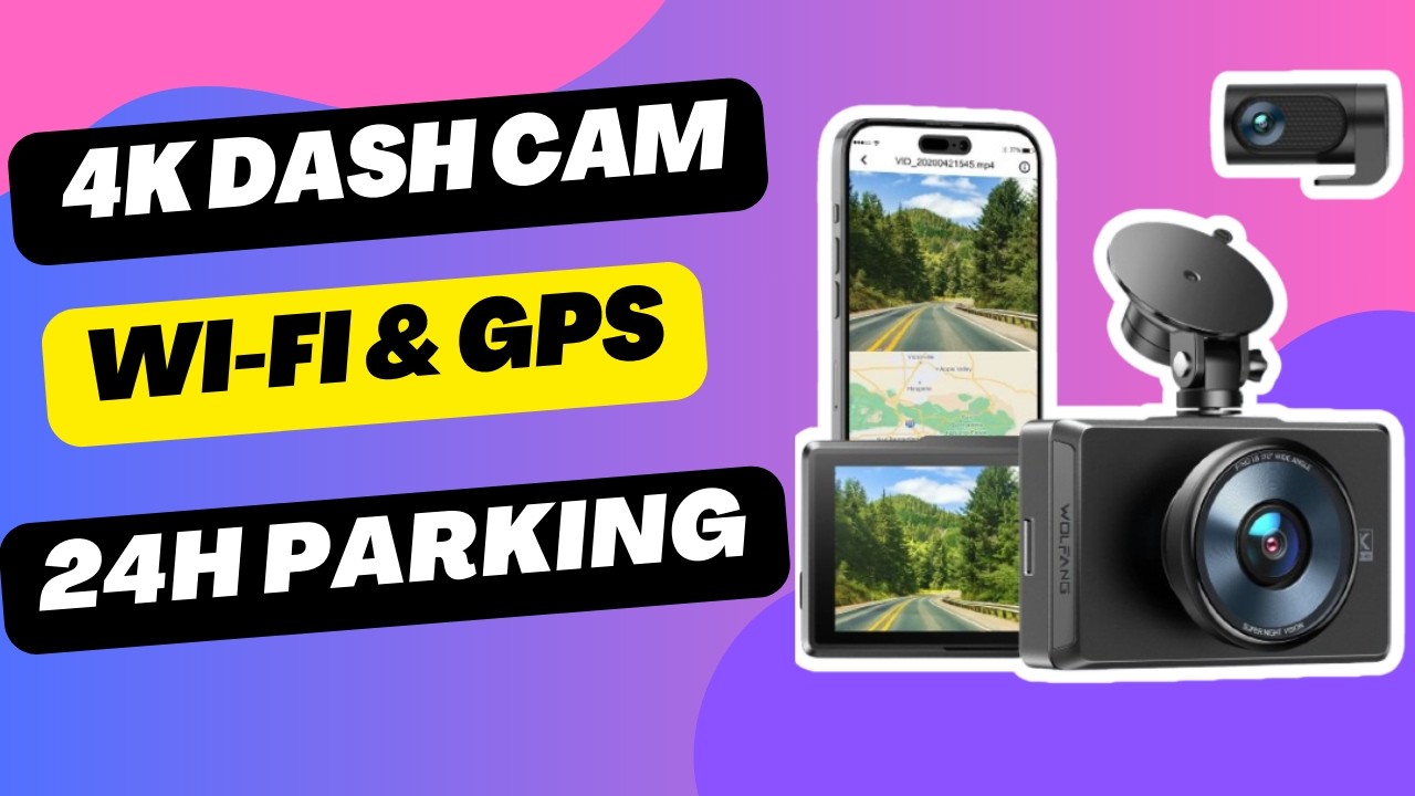 WOLFANG WD01 4K Dual DashCam WiFi & GPS Step by Step Guide & Review 2025