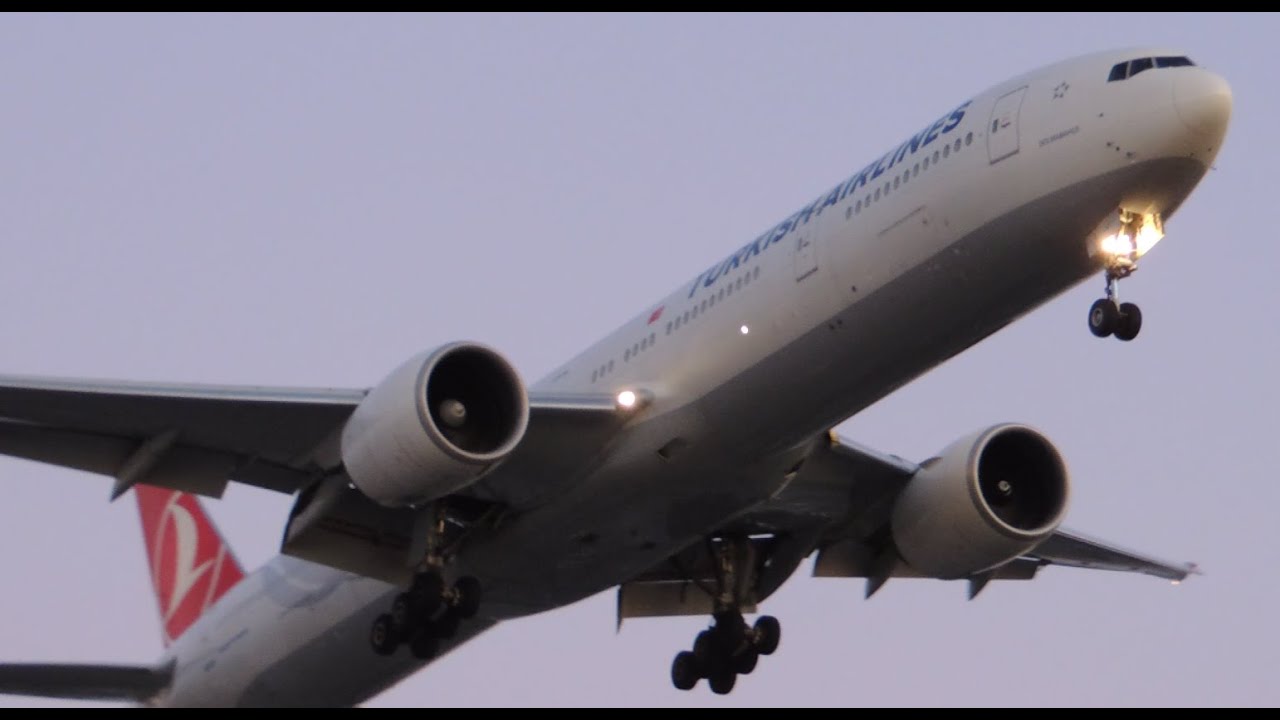 Turkish Airlines Boeing 777-300ER [TC-JJE] landing in LAX