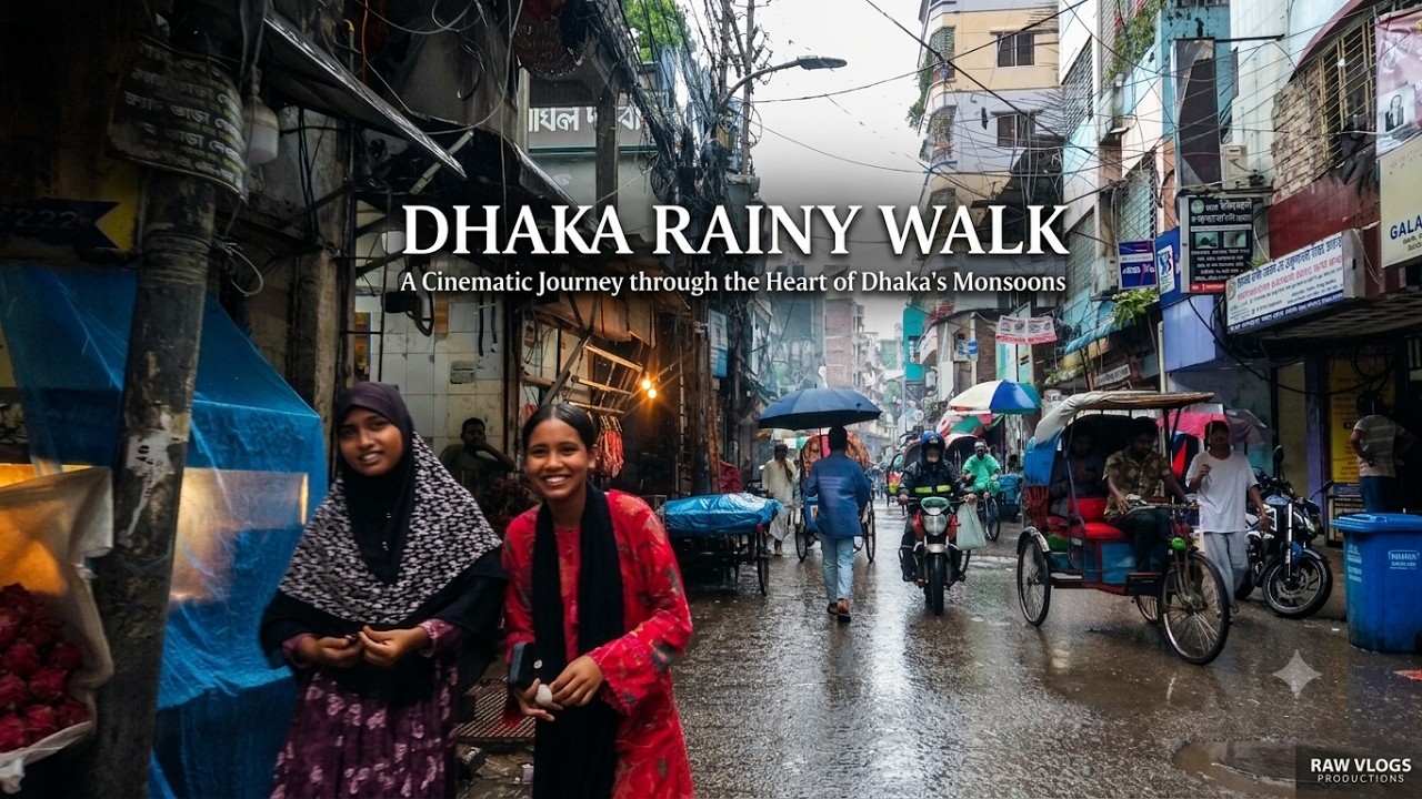 Dhaka Rainy Weather Walking Tour 🌧️🇧🇩 | Monsoon Street Life in Bangladesh