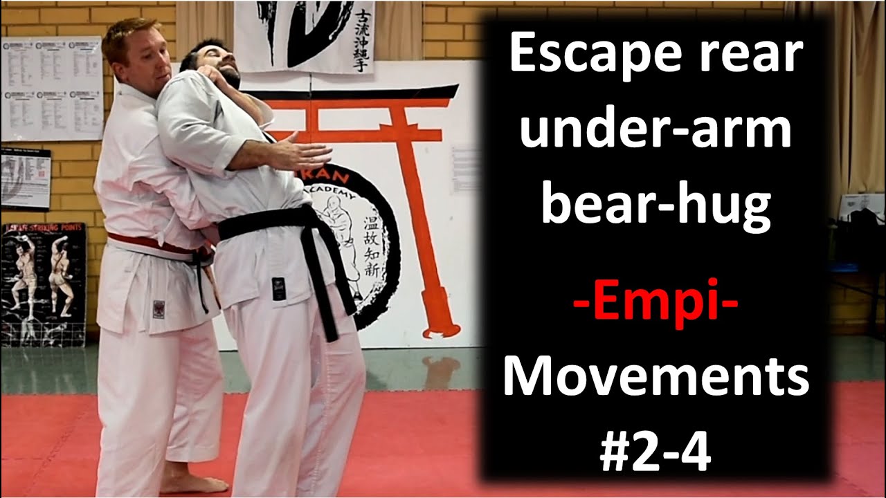 Escape Rear Underarm Bearhug - Empi - Bunkai/Application - Movements #2-4
