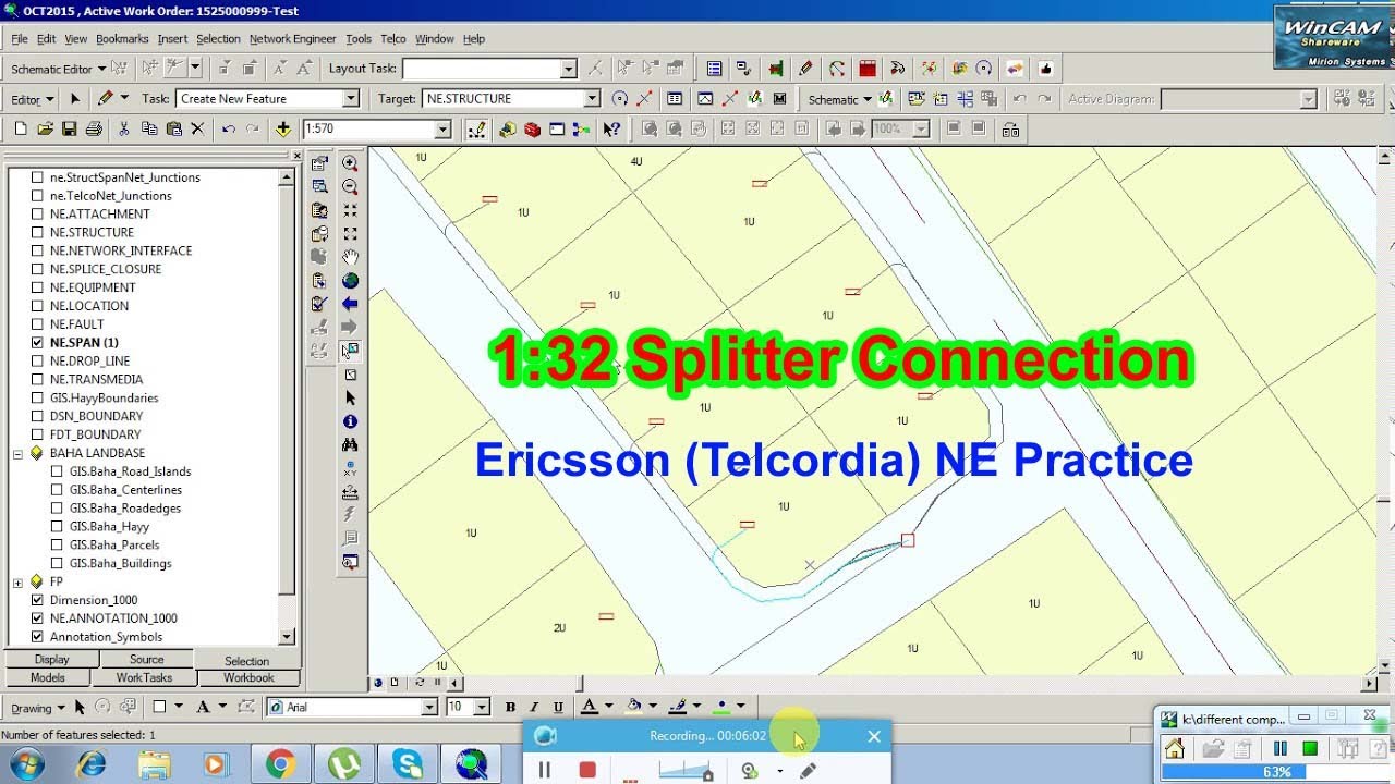 Ericsson (Telcordia) NE Practice | 1:32 Splitter Connection
