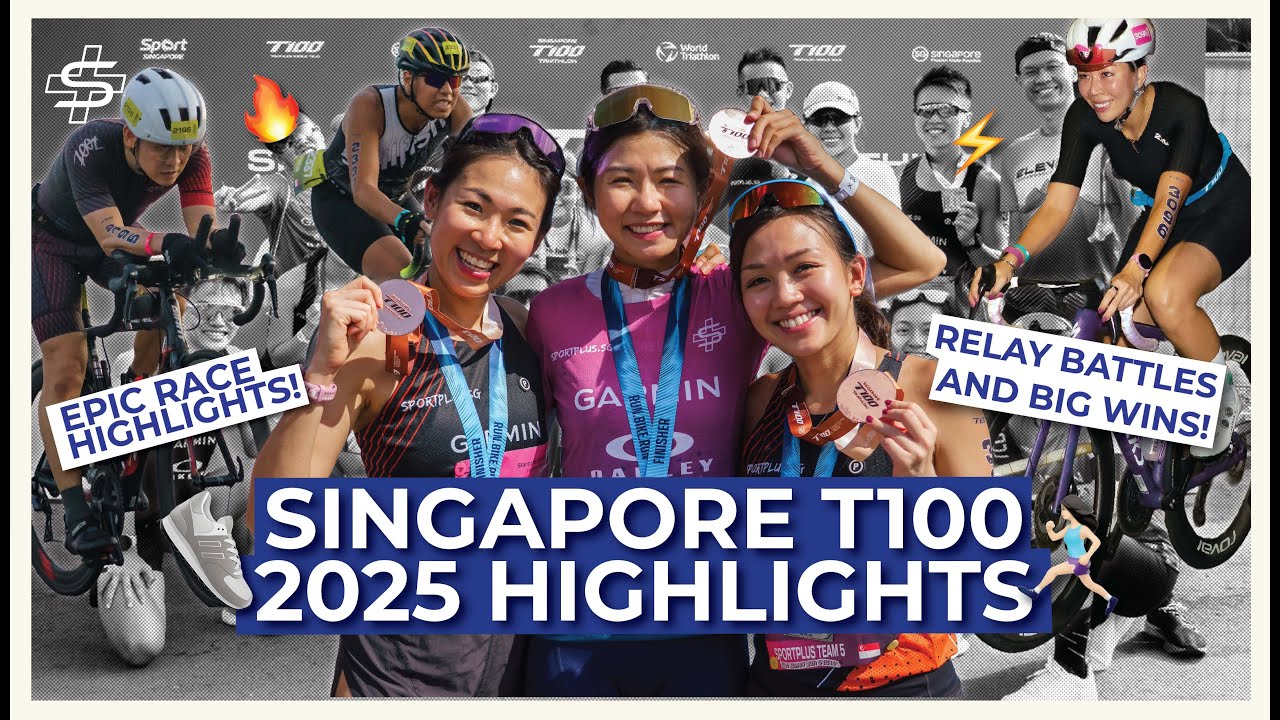 Singapore T100 2025 Full Highlights – Triathlon, Duathlon & Relays ft. Team SportPlus