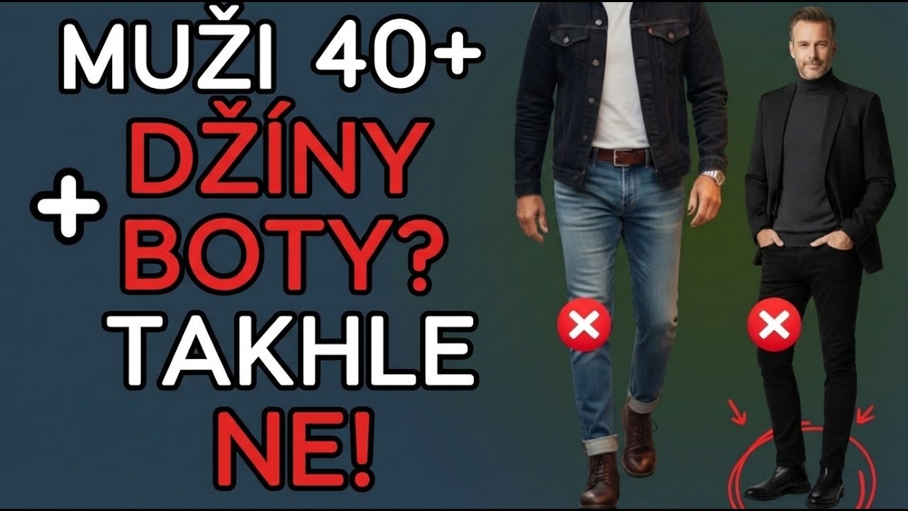 Vypadají vaše DŽÍNY k BOTÁM špatně? Takhle to napravíte | Pánská móda 40+