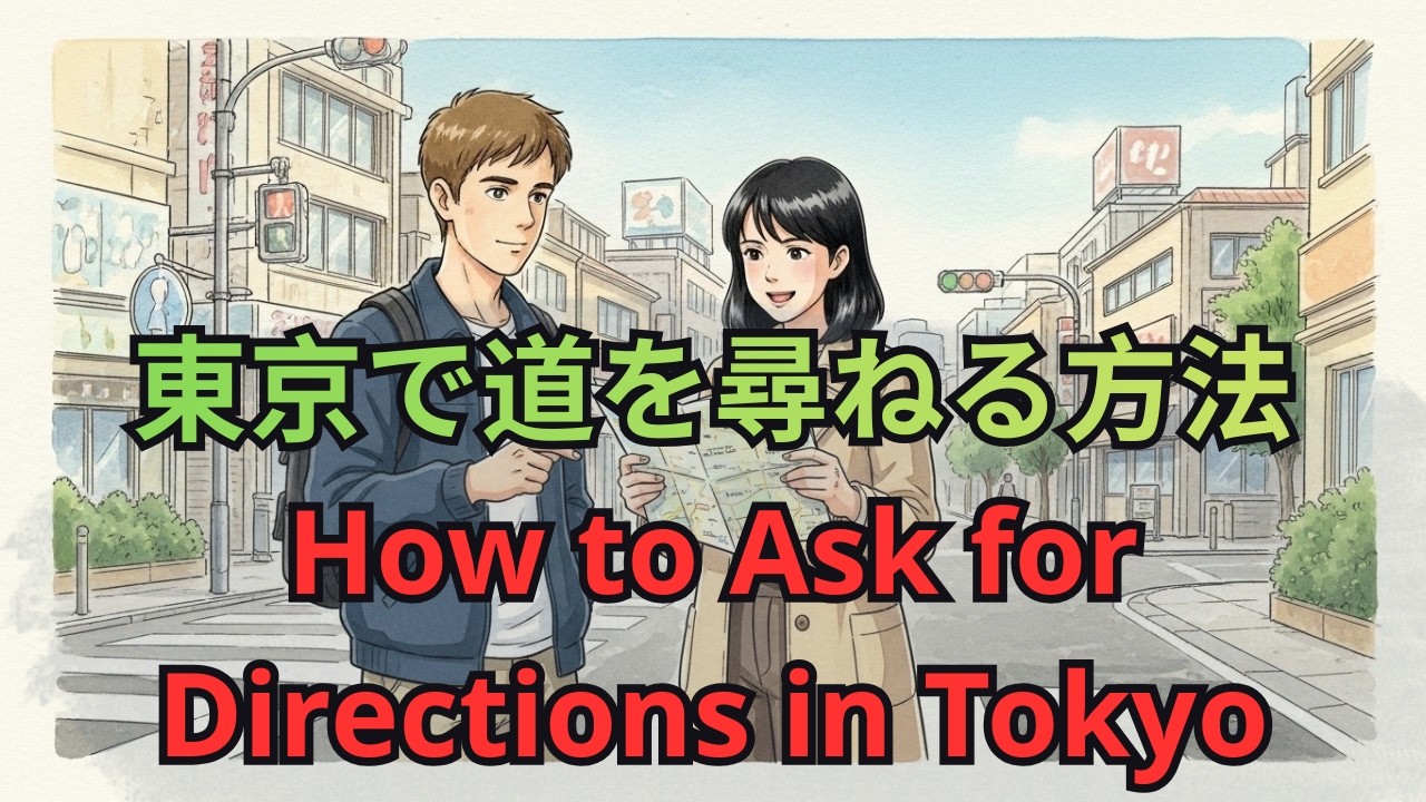 東京で道を尋ねる方法 | How to Ask for Directions in Tokyo | 日本語学習 | Japanese for Beginners