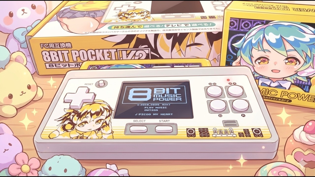 【FC】8BIT MUSIC POWER 10th Anniversaryで復刻！携帯ファミコン互換機8BIT POCKET V2本体も同時発売。