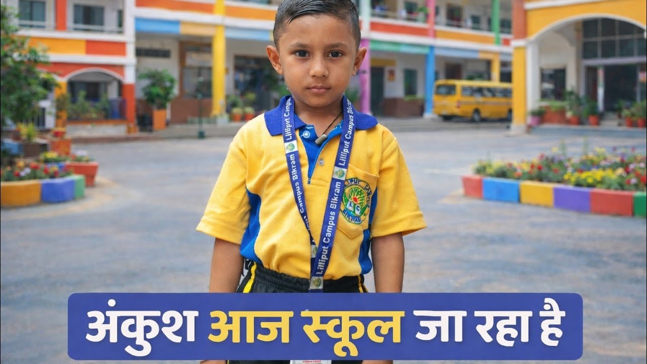 अंकुश आज स्कूल जा रहा है 