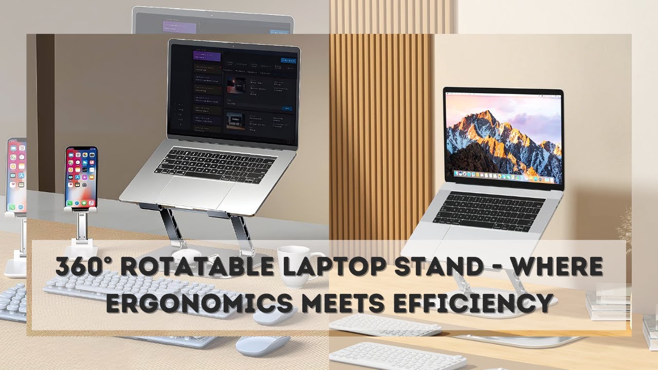 360&deg; Rotatable Laptop Stand - Foldable & Portable Computer Stand for All MacBook/Laptops