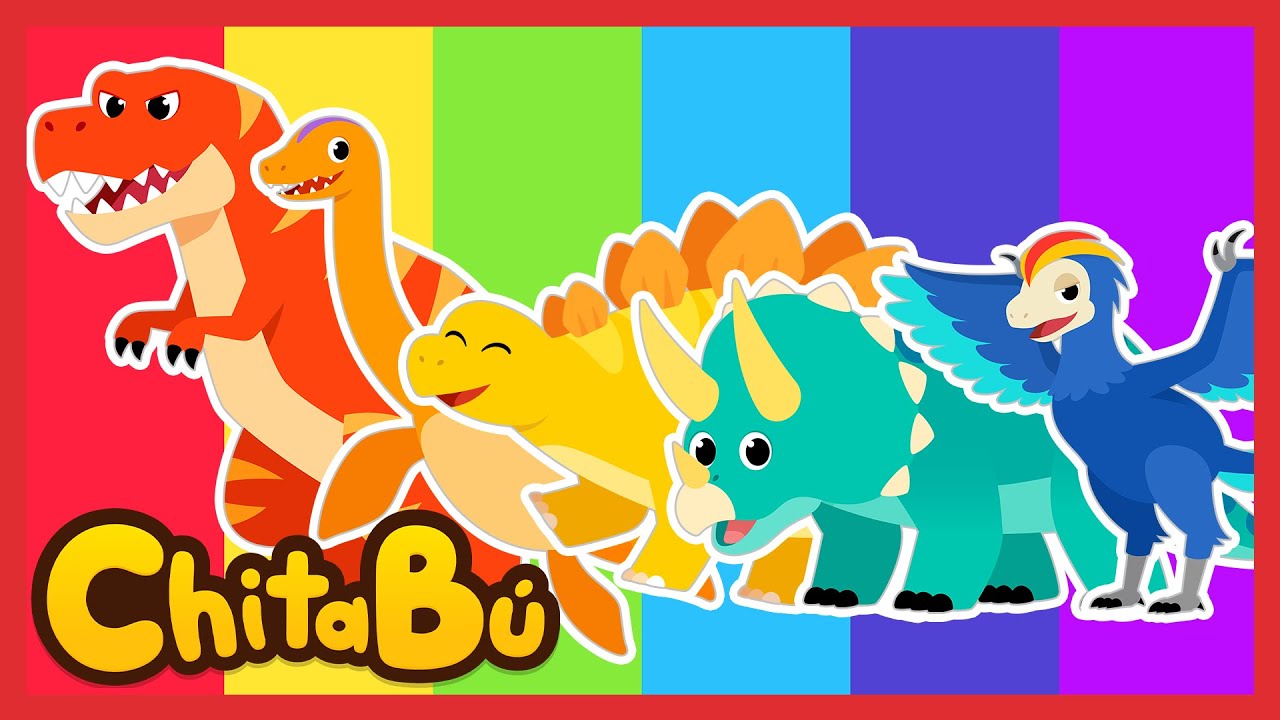🦕🖍Colores y Dinosaurios  | 🦖Dinosaurios de  Colores 🎨 | Canciones Infantiles | #ChitaBú