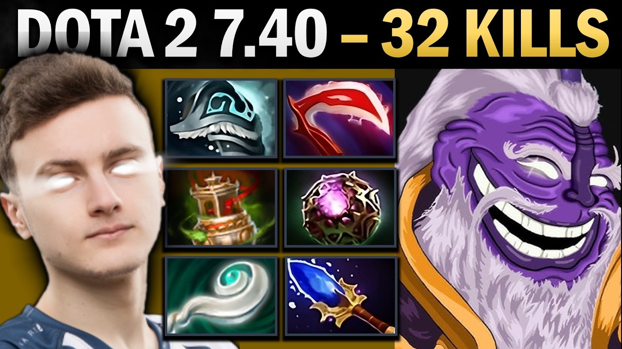 Void Spirit на миду с 32 убийствами и Desolator - геймплей Dota 2